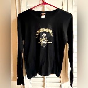 HARLEY DAVIDSON Women’s Long Sleeve 105th Eagle Top Milwaukee Wisconsin Sz S-Med